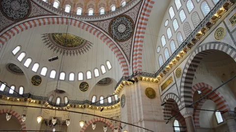 Dome Inside Mosque Stock Footage 46206722