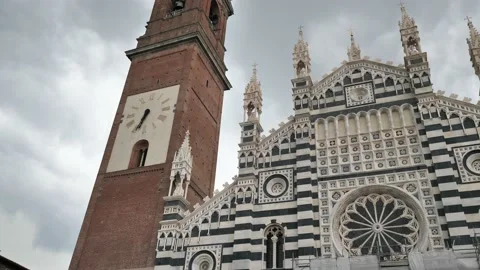 Dome of Monza and bells tower Video stock 131813071