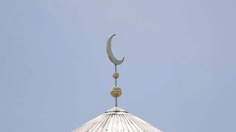 Dome of the mosque against the sky Stock Footage 62063804