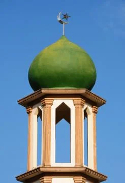 Dome of mosque in blue sky Stock Photos