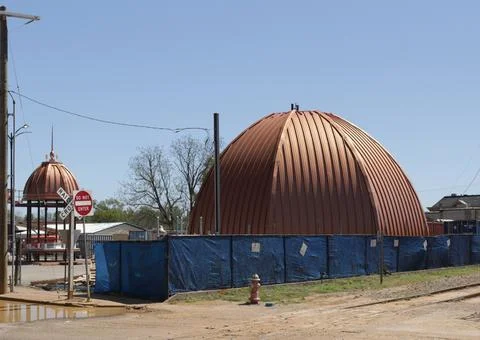 Dome of New Smith County Courthouse Before Placement of Roof, Tyler TX Stock Photos