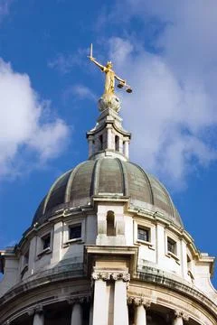 Dome of the Old Bailey Stock Photos