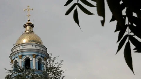 Dome of an orthodox temple Stock Footage 114635803