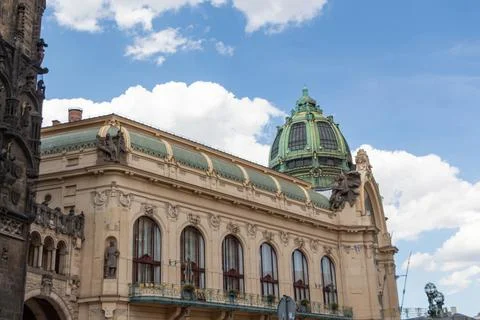 Dome of a palace in Prague Stock Photos