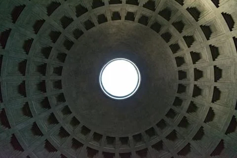 The Dome of the Pantheon, ancient roman temple in Rome Stock Photos