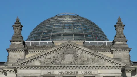 Dome from Reichstag Berlin Stock Footage 25796617