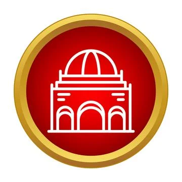 Dome of the rock icon representing jerusalem architecture Stock Illustration