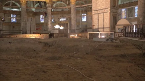 Dome of the Rock Interior Stock Footage 82595212