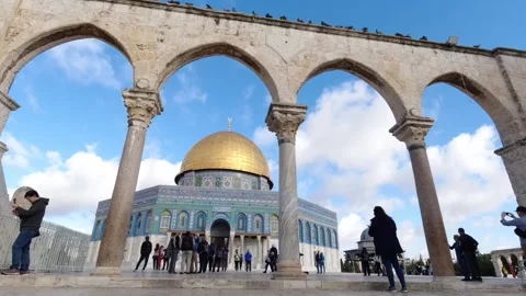 Dome of Rock, Jerusalem Hyperlapse Stock Footage 224118015