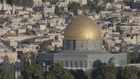 Dome of the Rock in Jerusalem, Panning shot Vídeos de archivo 86099198