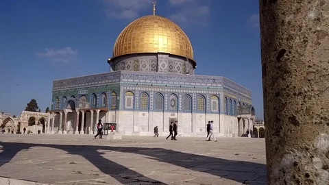 Dome of the Rock, Jerusalem, Stairs to Gate Reveal Vídeos de archivo 90868366
