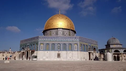 Dome of the Rock, Jerusalem, Tilt Down Vídeos de archivo 90868293