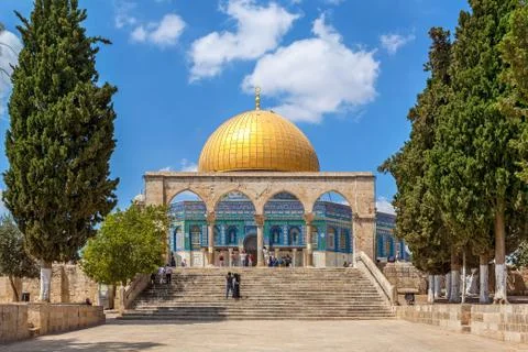 Dome of the rock mosque in jerusalem. Stock Photos