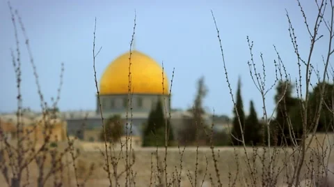 Dome of the Rock, out of focus. Video stock 57640898
