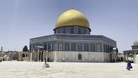 Dome of the Rock, shrine in Jerusalem Stock Footage 280840485