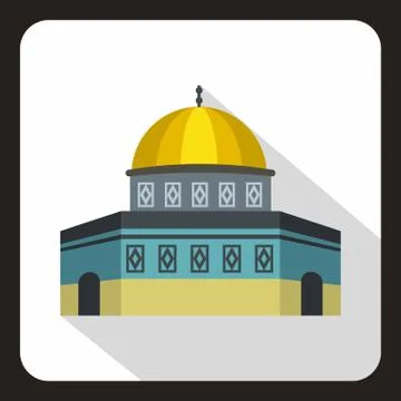 Dome of the Rock on the Temple Mount icon Stock Illustration