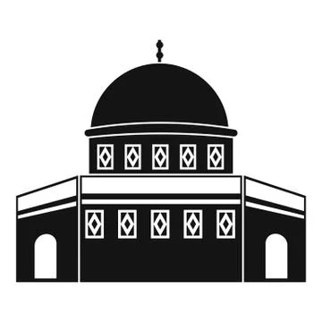 Dome of the Rock on the Temple Mount icon Stock Illustration