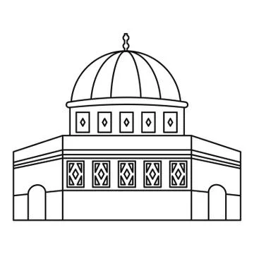 Dome of the Rock on the Temple Mount icon Stock Illustration