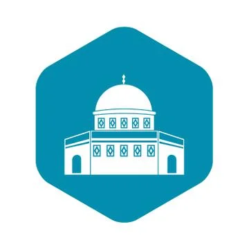 Dome of the Rock on the Temple Mount icon Stock Illustration