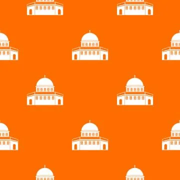 Dome of the Rock on the Temple Mount pattern seamless Stock Illustration