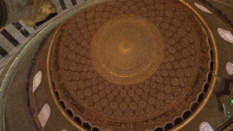 Dome of the Rock's Interior Dome Video stock 82595429