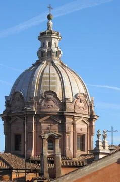 Dome in Rome Foto stock