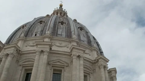 Dome of Saint Peter Basilica. Stock Footage 198738845