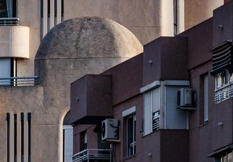 A dome on a skyscraper in Benidorm Stock Photos