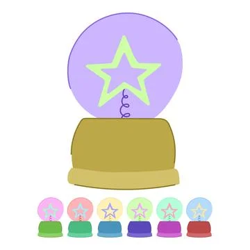 Dome snow ball vector cartoon graphic 스톡 일러스트