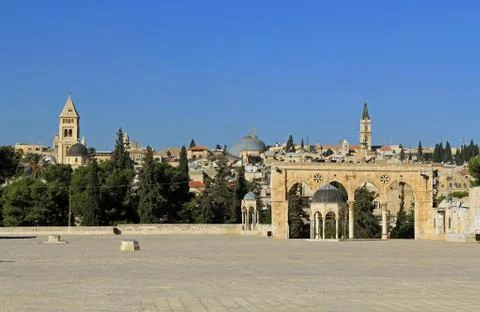 Dome of the Spirits along the square on the Temple Mount Stock Photos