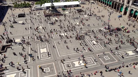 Dome Square in Milan Stock Footage 107341326