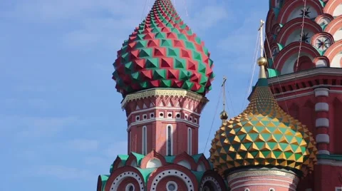 Dome of St. Basil's Cathedral, Red Square, Moscow, Russia Video stock 61787985