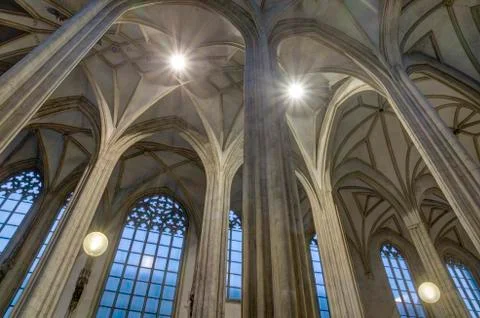 Dome of st. Jacob gothic cathedral in Brno, Czech Republic Stock Photos