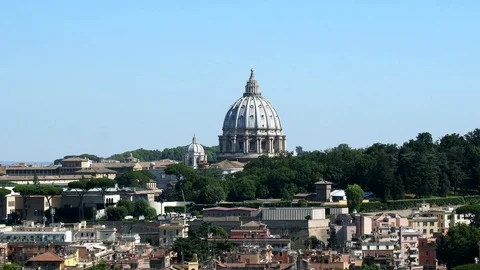 Dome of St. Peter, Vatican City, Rome Stock Footage 116781439