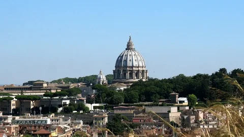 Dome of St. Peter, Vatican City, Rome Stock Footage 116781664