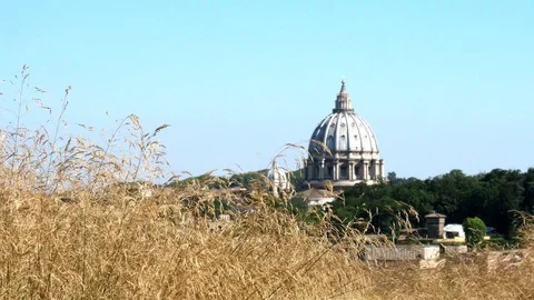 Dome of St. Peter, Vatican City, Rome Stock Footage 116994877