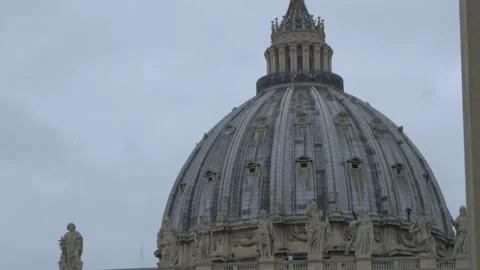 The Dome Of St. Peter In Vatican City, Italy Stock Footage 155085700