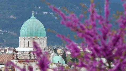 The Dome of the Synagogue in the center of Florence. Stock Footage 152416861