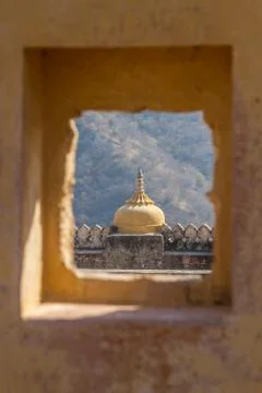 A dome thru a window Stock Photos