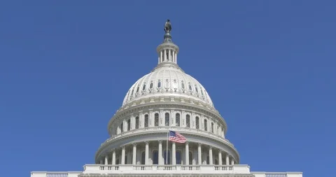 Dome of US Capitol - Corruption and Politics Stock Footage