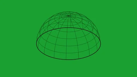 Dome Wireframe Animation Rotating for Architectural Design Purposes Stock Footage 333021355