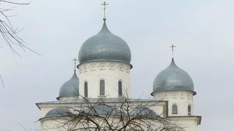 Domes of the Cathedral of St. George Video stock 35885589