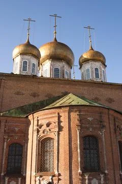 Domes of the Church of the Intercession of the Blessed Virgin Mary in Tula, Russ Stock Photos