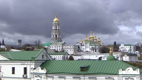 Domes with crosses churches Stock Footage 98638734