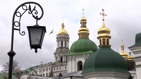 Domes with crosses churches Stock Footage 98638870