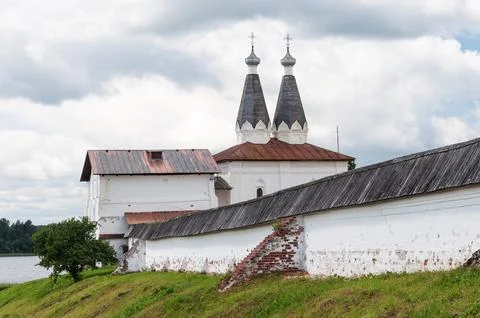 Domes of the Ferapontov Monastery Stock Photos