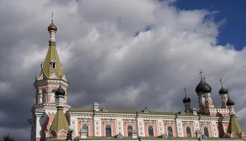 Domes of the Holy Intercession Cathedral Foto stock