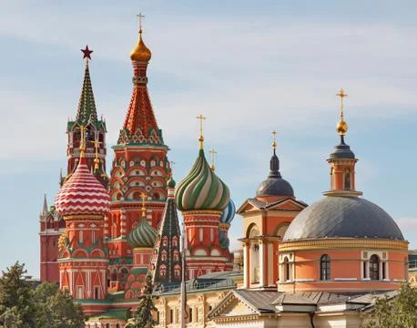 Domes of Moscow Temples Stock Photos