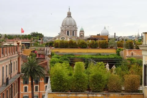 Domes in Rome Stock Photos