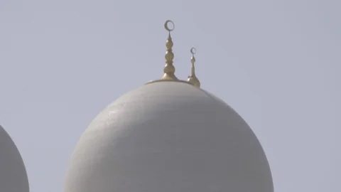 Domes of Sheikh Zayed Mosque in Abu Dhabi United Arab Emirates Stock-Footage 104860253